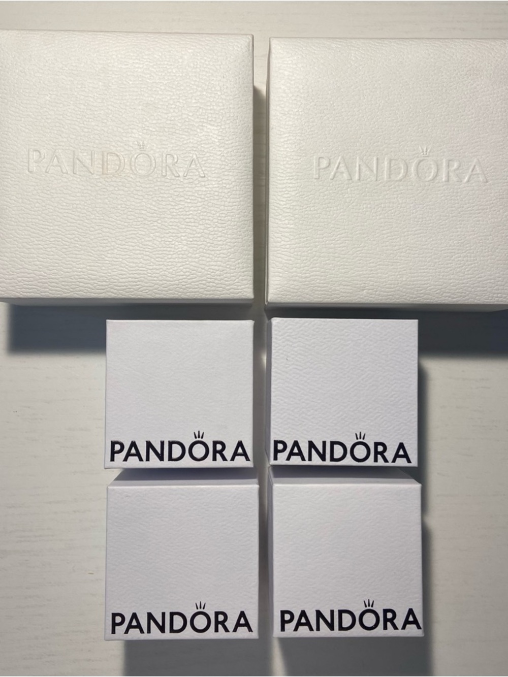PANDORA Boxes Lot (empty) Bracelet and Ring Set of 6